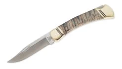 Buck Knives 110 Folding Hunter Custom Natural Mammoth Tooth By Brian Yellowhorse W/ Sheath – Limited Edition