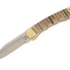 Buck Knives 110 Folding Hunter Finger Groove, Custom Natural Mammoth Tooth By Brian Yellowhorse W/ Sheath – Limited Edition
