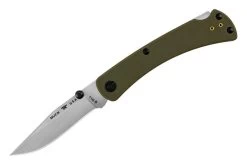 Buck Knives 110 Slim Pro TRX Folding Hunter Knife, OD Green G10 Scales, BOS S30V Blade W/ Pocket Clip