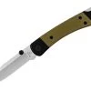 Buck Knives 110 Folding Hunter Sport Knife, Aluminum Frame, OD Green Micarta Scales, BOS S30V Blade W/ Pocket Clip