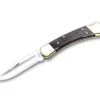 Buck Knives 110 Charcoal 5160 Carbon Steel Folding Hunter Knife W/Sheath 110GYSSH
