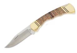 Buck Knives 112 Ranger Finger Groove Custom Natural Mammoth Tooth By Brian Yellowhorse W/ Sheath – Limited Edition