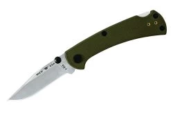 Buck Knives 112 Slim Pro TRX Ranger Folding Knife, OD Green G10 Scales, BOS S30V Blade W/ Pocket Clip