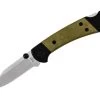 Buck Knives 112 Ranger Sport Folding Knife, Aluminum Frame, OD Green Micarta Scales, BOS S30V Blade W/ Pocket Clip