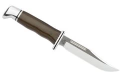 Buck Knives 117 Brahma Pro Small Special, Green Canvas Micarta Handle, 4.5″ S35VN Fixed Blade Knife W/ Sheath “Mini 119”