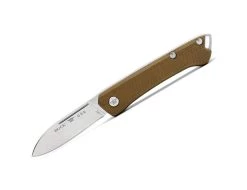 Buck Knives 250 Saunter Slip Joint Folding Knife, Drop Point 154CM Blade, OD Green Micarta Handle
