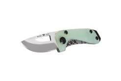 Buck Knives 417 Budgie Compact Folding Knife 2″ S35VN Drop Point Translucent Jade G10 And Stainless Steel Handles W/ Clip -Knife discount store 0417FAM01 8