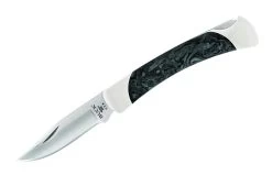Buck Knives 55 Mini 110 Folding Hunter Legacy Collection “The 55”, Marbled Carbon Fiber Handle, S30V Steel (Out Of Production)