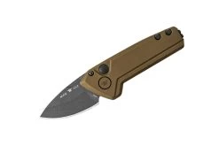 Buck Knives 839 Mini Deploy Auto Folding Knife 1.875″ Drop Point Cerakote 154CM Blade, Burnt Bronze Cerakote Aluminum Handles W/ Clip (California Legal)