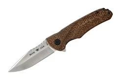 Buck Knives 841 Sprint Pro Ball Bearing Flipper Folding Knife, 3.125″ S30V Blade, Brown Burlap Micarta Handle W/ Clip