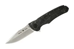 Buck Knives 841 Sprint Pro Ball Bearing Flipper Folding Knife, 3.125″ S45VN Blade, Marbled Carbon Fiber Handles W/ Clip
