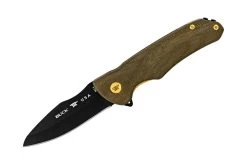 Buck Knives 842 Sprint Ops Pro Ball Bearing Flipper Folding Knife S45VN Black Blade OD Green Micarta Handle W/ Clip – Limited Edition
