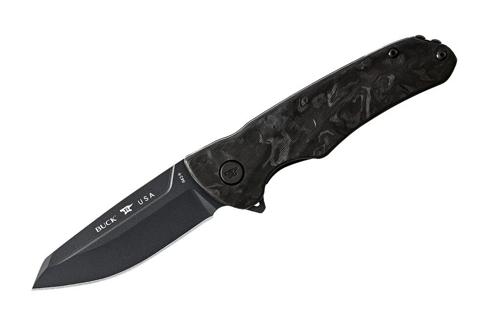 Buck Knives 843 Sprint Ops Ball Bearing Flipper Folding Knife, 3.125″ S45VN Reverse Tanto Blade, Marbled Carbon Fiber Handle W/ Clip 1 Buck Knives 843 Sprint Ops Ball Bearing Flipper Folding Knife, 3.125″ S45VN Reverse Tanto Blade, Marbled Carbon Fiber Handle W/ Clip