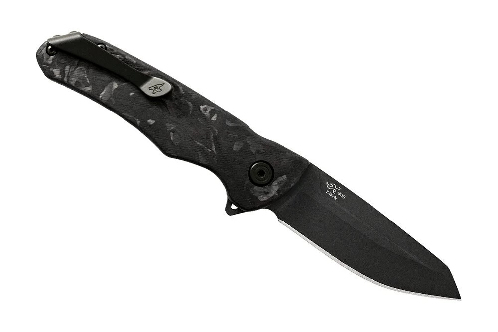 Buck Knives 843 Sprint Ops Ball Bearing Flipper Folding Knife, 3.125″ S45VN Reverse Tanto Blade, Marbled Carbon Fiber Handle W/ Clip 2 Buck Knives 843 Sprint Ops Ball Bearing Flipper Folding Knife, 3.125″ S45VN Reverse Tanto Blade, Marbled Carbon Fiber Handle W/ Clip - Image 2