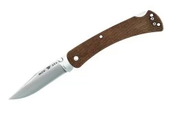 Buck Knives 110 Slim Pro Brown Micarta BOS S30V Folding Hunter Knife W/ Clip (Out Of Production)