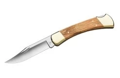 Knife discount store 24 Buck Knives 110 Oak 5160 Carbon Steel Folding Hunter Knife W/Sheath 110OKSSH