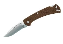 Buck Knives 112 Slim Pro Brown Micarta BOS S30V Ranger Folding Knife W/ Clip (Out Of Production)
