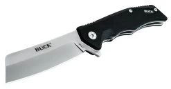 Buck Knives 252 Trunk Black G-10 Cleaver Folding Knife W/ Clip 0252BKS -Knife discount store 252BKS Trunk Angled scaled 1
