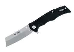 Buck Knives 252 Trunk Black G-10 Cleaver Folding Knife W/ Clip 0252BKS