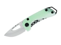 Buck Knives 417 Budgie Compact Folding Knife 2″ S35VN Drop Point Translucent Jade G10 And Stainless Steel Handles W/ Clip