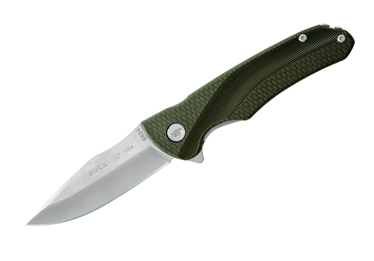 Buck Knives 840 Sprint Select Ball Bearing Flipper Green Pocket Knife W/ Clip 1 Buck Knives 840 Sprint Select Ball Bearing Flipper Green Pocket Knife W/ Clip
