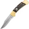 Buck Automatic 112 Knife Lockback Ebony Wood CPM-S30V Stainless Clip Point Blade 112BRSA