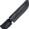 BUCK Knives Black Leather Belt Fixed Blade Carry Sheath Fit Model 119 Knife 119S