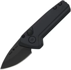 Buck Automatic Mini Deploy Knife Button Lock Black Aluminum 154CM Drop Pt Blade 839BKS