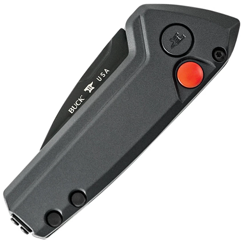 Buck Automatic Mini Deploy Knife Button Lock Sniper Gray Aluminum 154CM 839GYS1 3 Buck Automatic Mini Deploy Knife Button Lock Sniper Gray Aluminum 154CM 839GYS1 - Image 3
