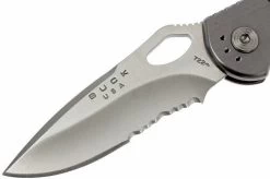 Buck 722 Spitfire 0722GYX1-B Plain Edge/serrated, Grey -Knife discount store BUCK0722GYX1 B 03 buck 722 spitfire buck0722gyx1 b 03