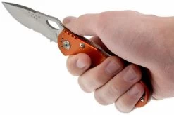 Buck 722 Spitfire 0722ORX1-B Plain Edge/serrated, Orange -Knife discount store BUCK0722ORX1 B 07 buck 722 spitfire buck0722orx1 b 07