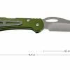 Buck 726 Mini Spitfire 0726 GYS-B Plain Edge, Green