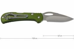 Buck 726 Mini Spitfire 0726 GYS-B Plain Edge, Green
