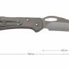 Buck 726 Mini Spitfire 0726 GYS-B Plain Edge, Grey