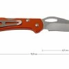 Buck 726 Mini Spitfire 0726 GYS-B Plain Edge, Orange