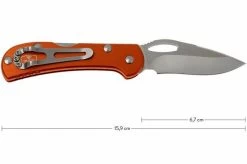 Buck 726 Mini Spitfire 0726 GYS-B Plain Edge, Orange