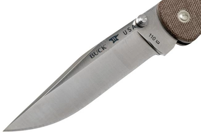 Buck 110 Slim Knife Pro Brown Micarta 0110BRS4 Pocket Knife 3 Buck 110 Slim Knife Pro Brown Micarta 0110BRS4 Pocket Knife - Image 3