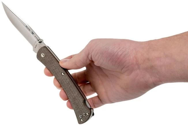 Buck 110 Slim Knife Pro Brown Micarta 0110BRS4 Pocket Knife 8 Buck 110 Slim Knife Pro Brown Micarta 0110BRS4 Pocket Knife - Image 8