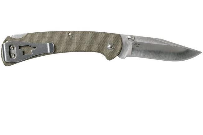 Buck 112 Ranger Slim Knife Pro Green Micarta 0112ODS6 Pocket Knife 2 Buck 112 Ranger Slim Knife Pro Green Micarta 0112ODS6 Pocket Knife - Image 2